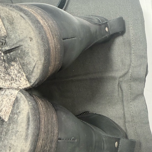 John Varvatos Black Leather Buckle Boots main image 8